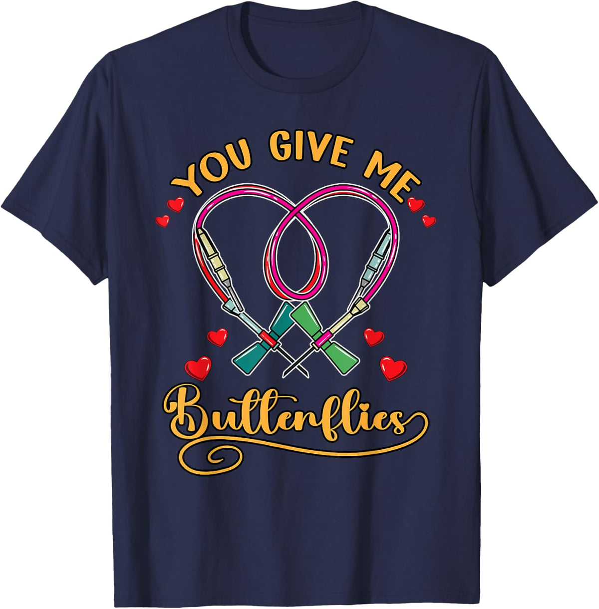 Phlebotomist Nurse Tech You Give Me T-Shirt - Navy Blue