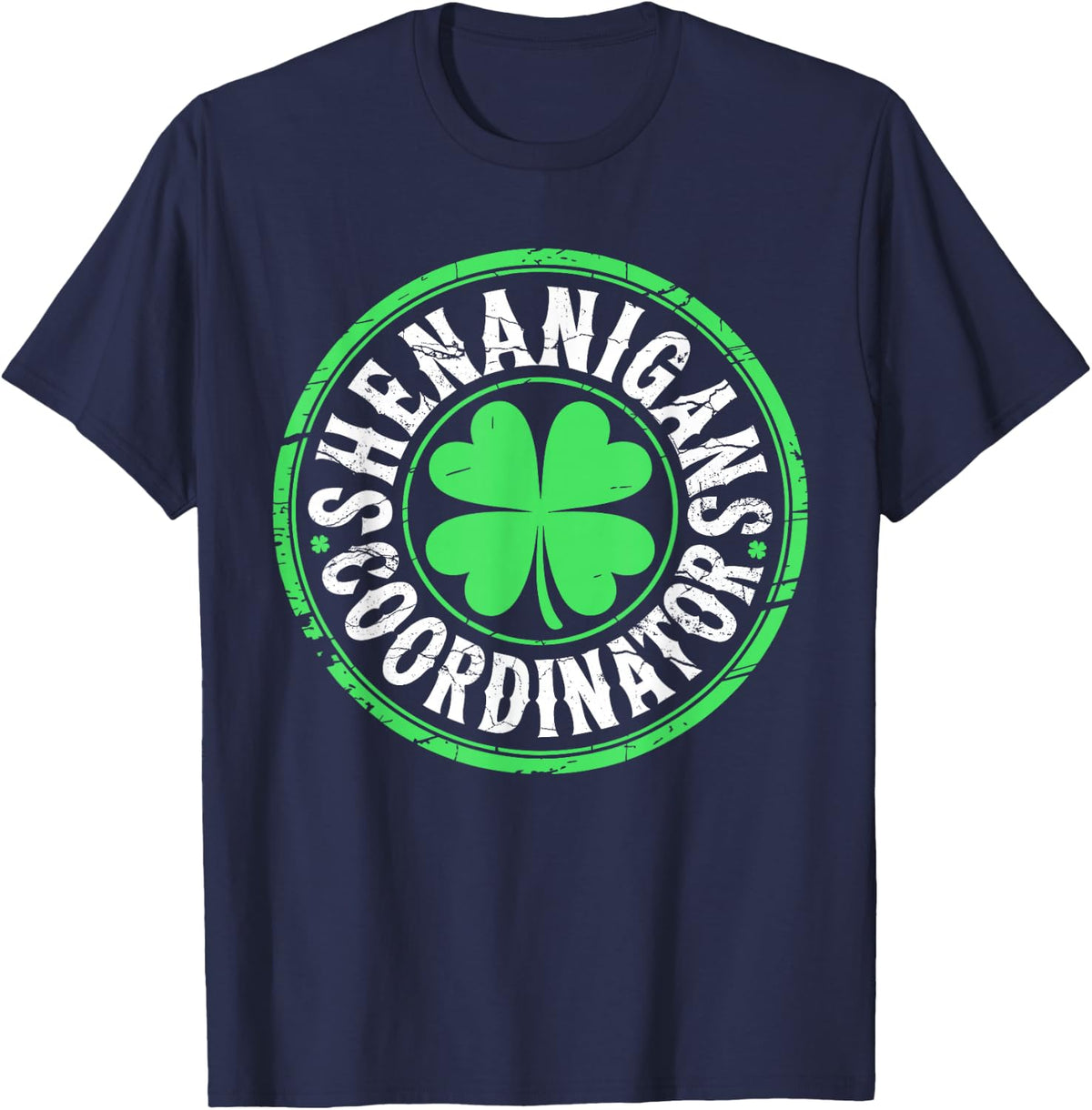Shenanigans Coordinator Shirt Men Women Kids St Patricks Day T-Shirt - Navy Blue