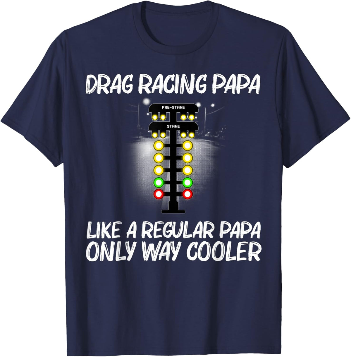 Funny Drag Racing For Men Dad Drag Racer Drifting Race Car T-Shirt - Navy Blue