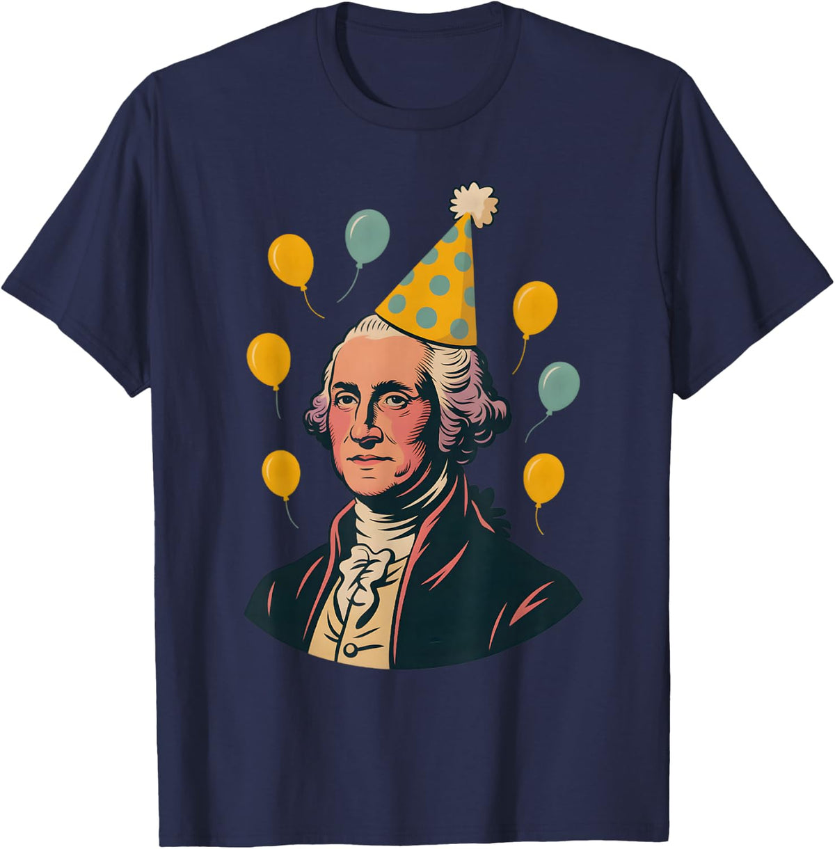 George Washington Birthday T-Shirt - Navy Blue
