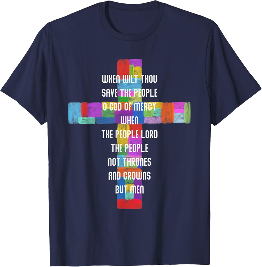 Save The People Godspell Musical Theatre T-Shirt - Navy Blue