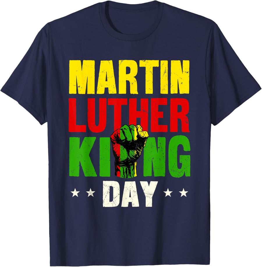 Martin Luther King Day African American MLK Day Civil Rights T-Shirt - Navy Blue