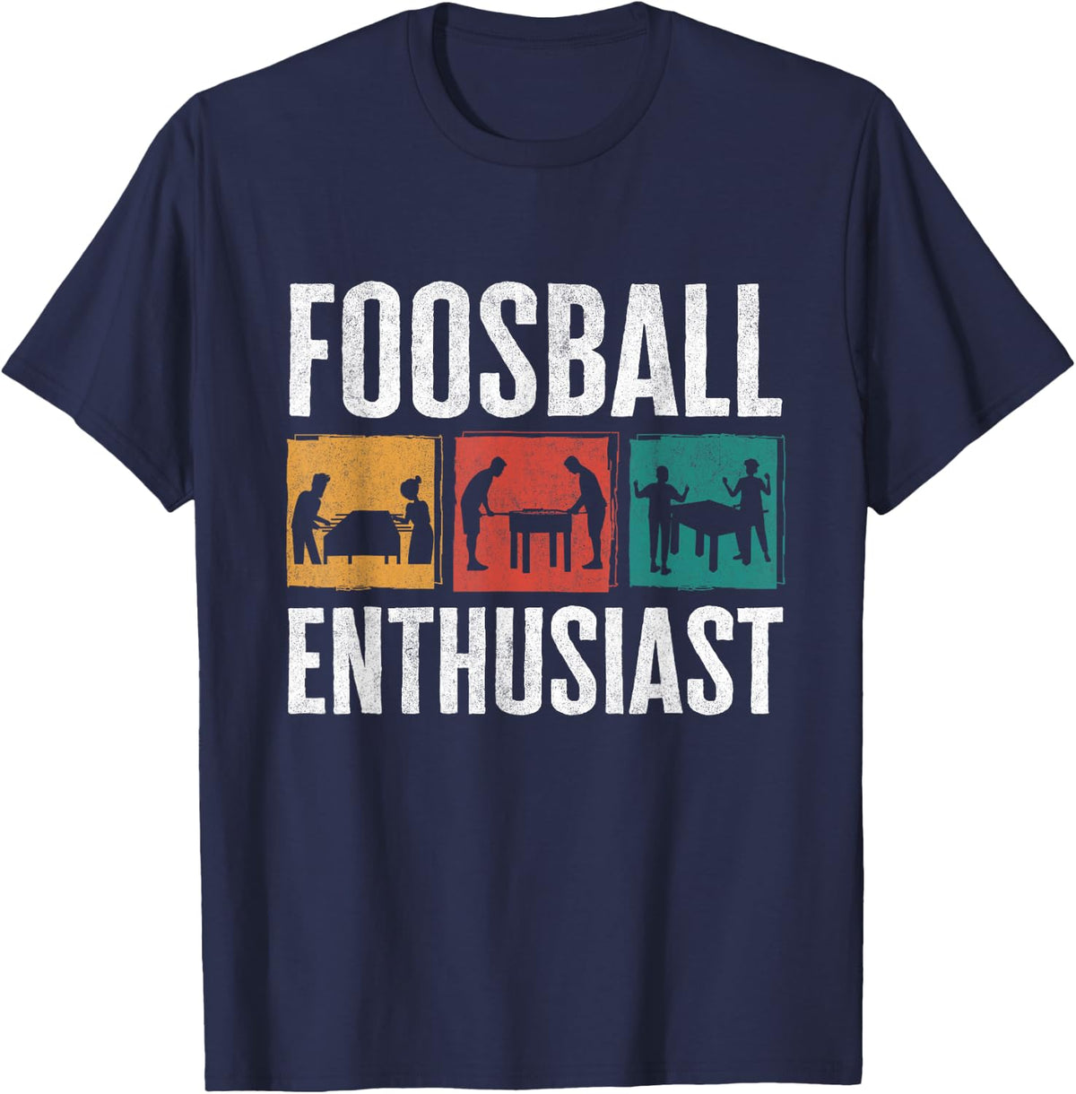 Table Football Foosball Player Foosball Enthusiast T-Shirt - Navy Blue