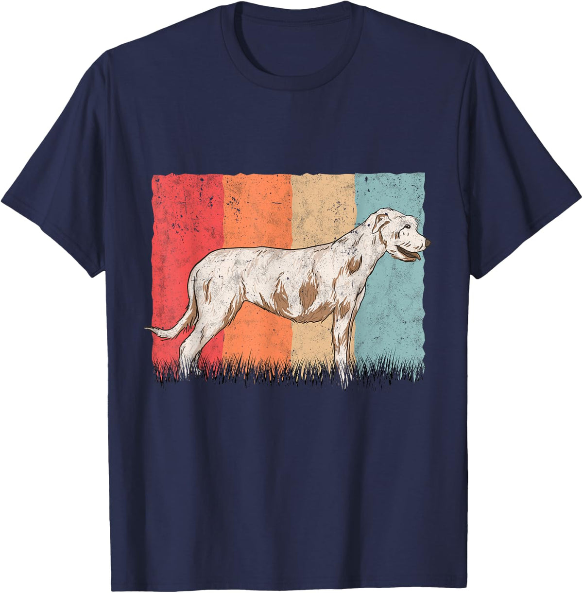 Irish Wolfhound Vintage Irish Wolfhound T-Shirt - Navy Blue