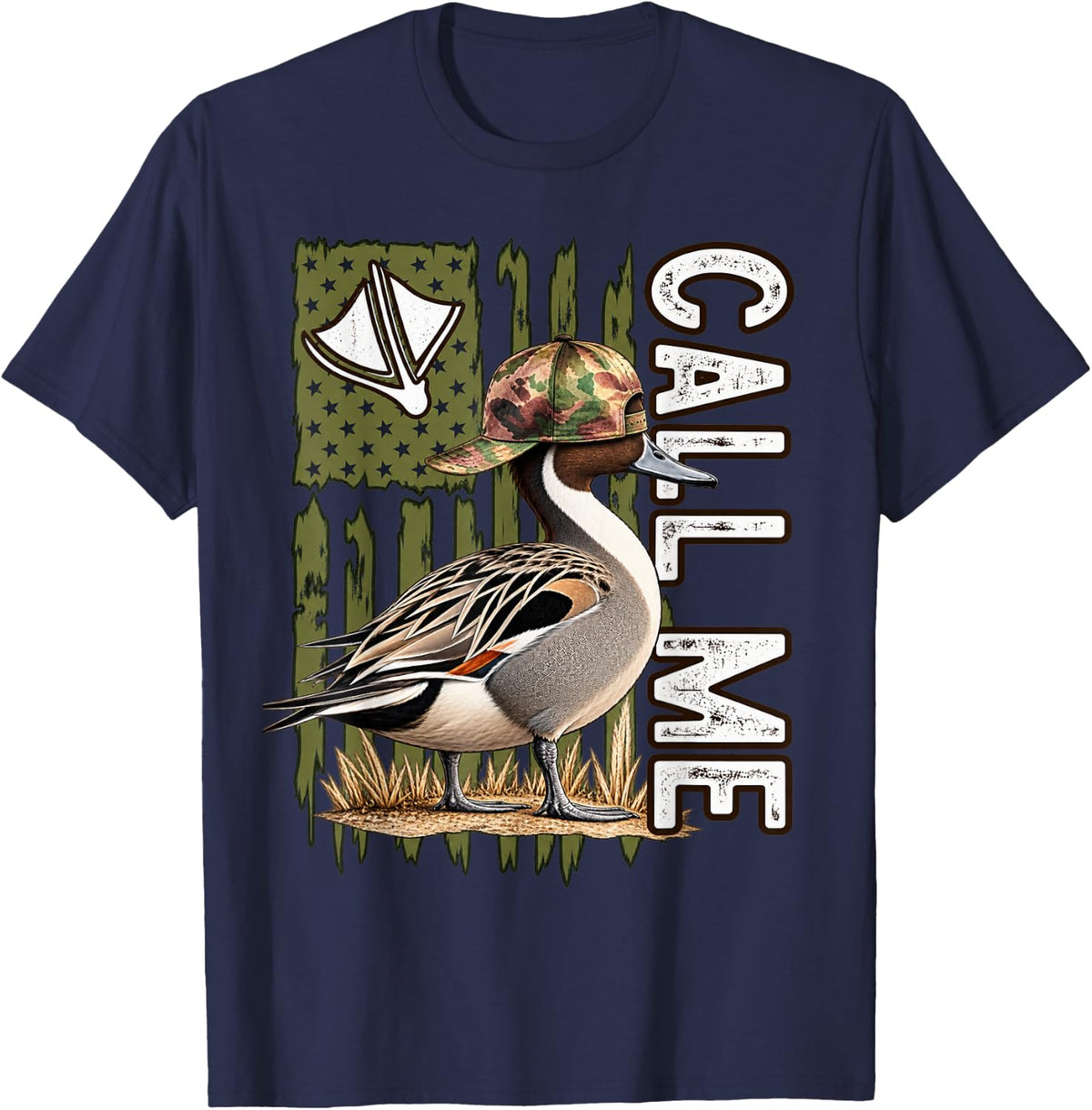 Call Me Pintail Duck Hunter Hunting Season Cute Duck Hunting T-Shirt - Navy Blue