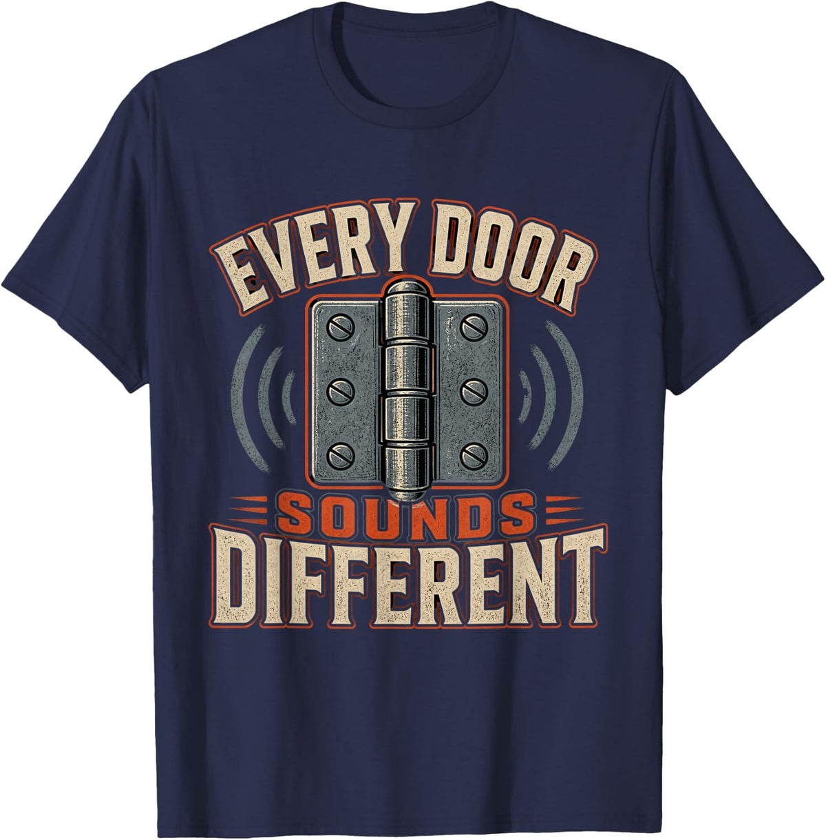 Every Door Sounds Different Firefighter Paramedic First T-Shirt - Navy Blue