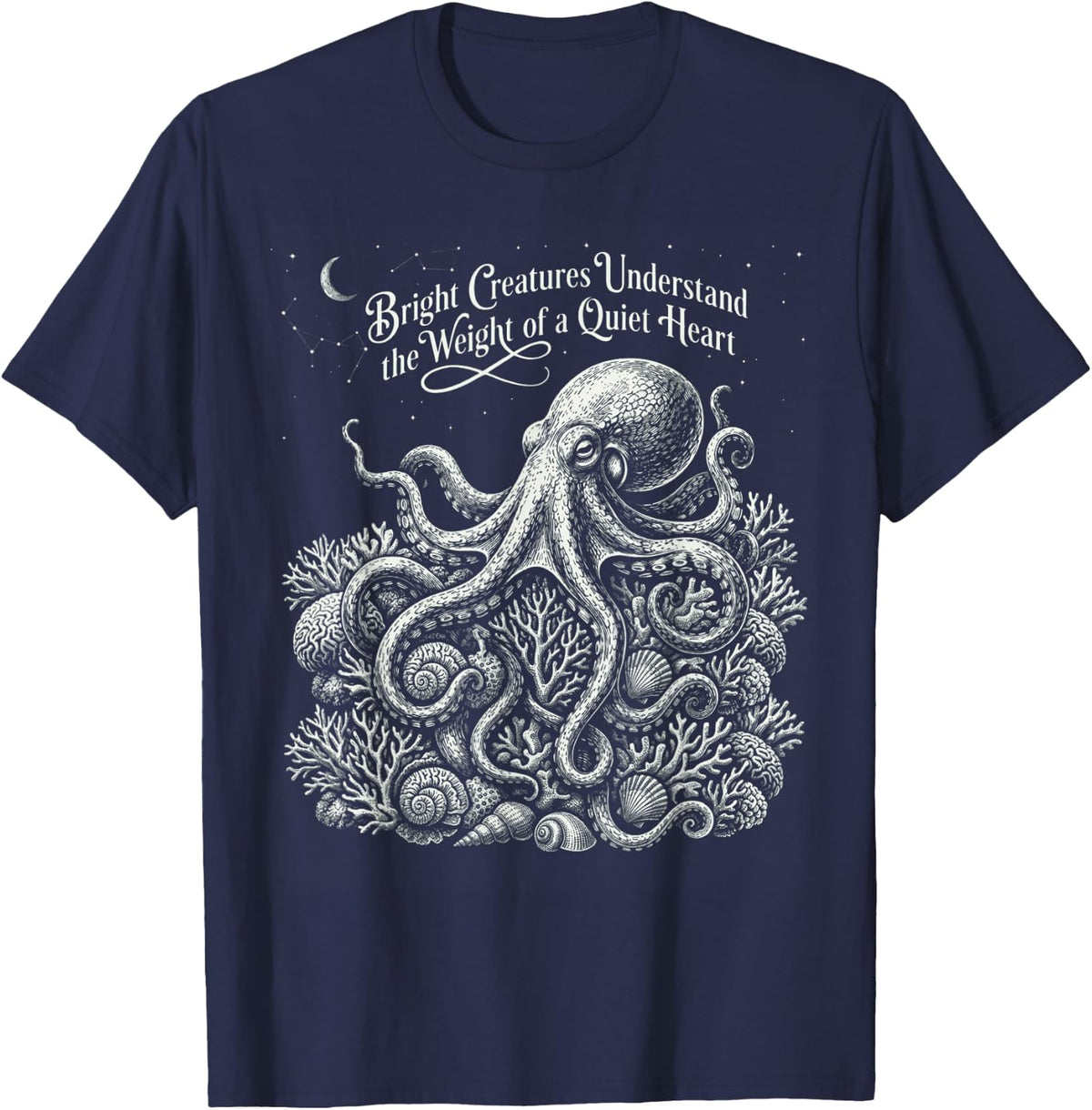Bright Creatures Understand the Weight of a Quiet Heart T-Shirt - Navy Blue