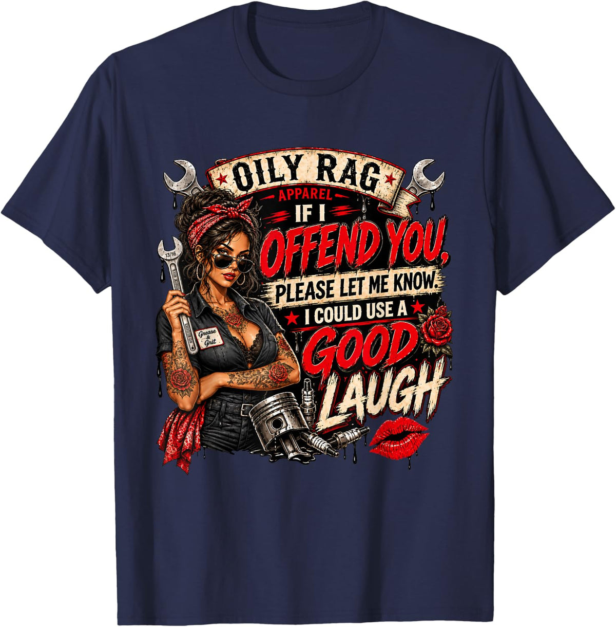 If I Offend You Please Let Me Know I Could Use A Good Laugh T-Shirt - Navy Blue