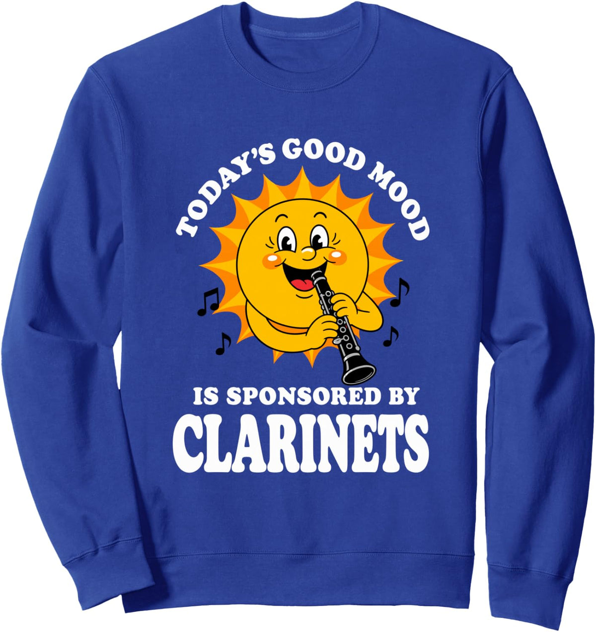 Retro Sun Clarinet or Clarinets Sweatshirt - Adult Unisex Royal Blue