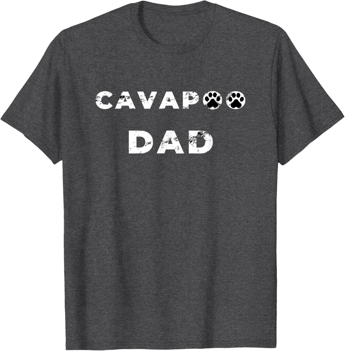 Cavapoo dog dad retro vintage distressed Men Women T-Shirt - Dark Heather Grey