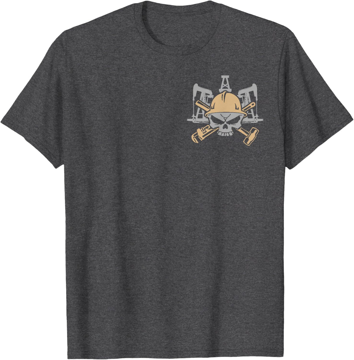 Pipeliner Roughneck Oilfield Man T-Shirt - Dark Heather Grey