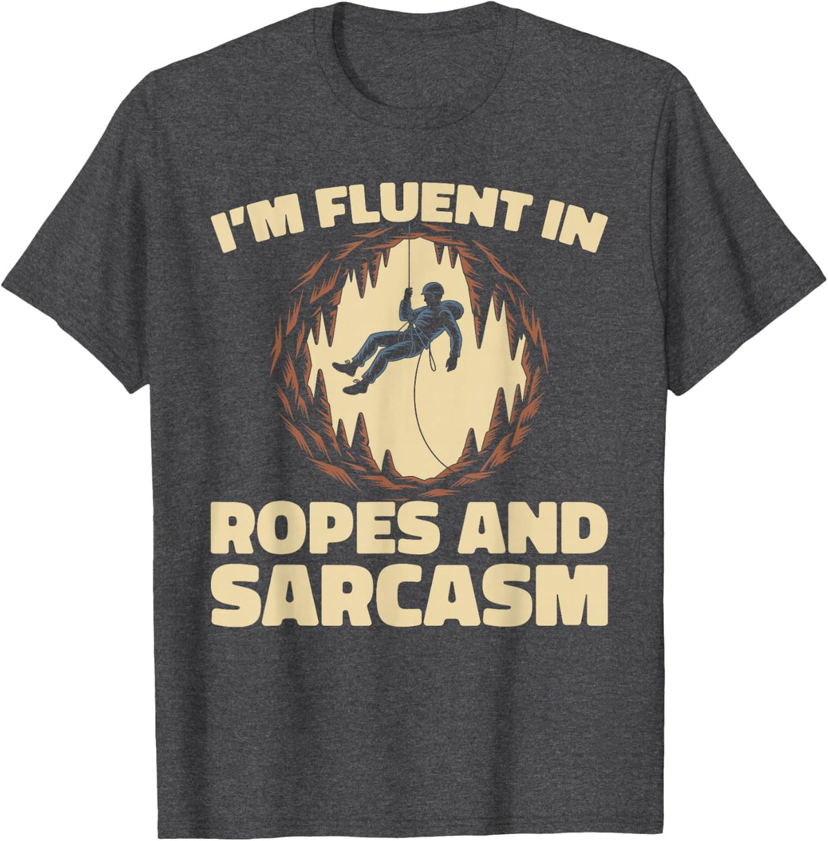Canyoning Climbing - Outdoor Adventure Canyoning T-Shirt - Dark Heather Grey