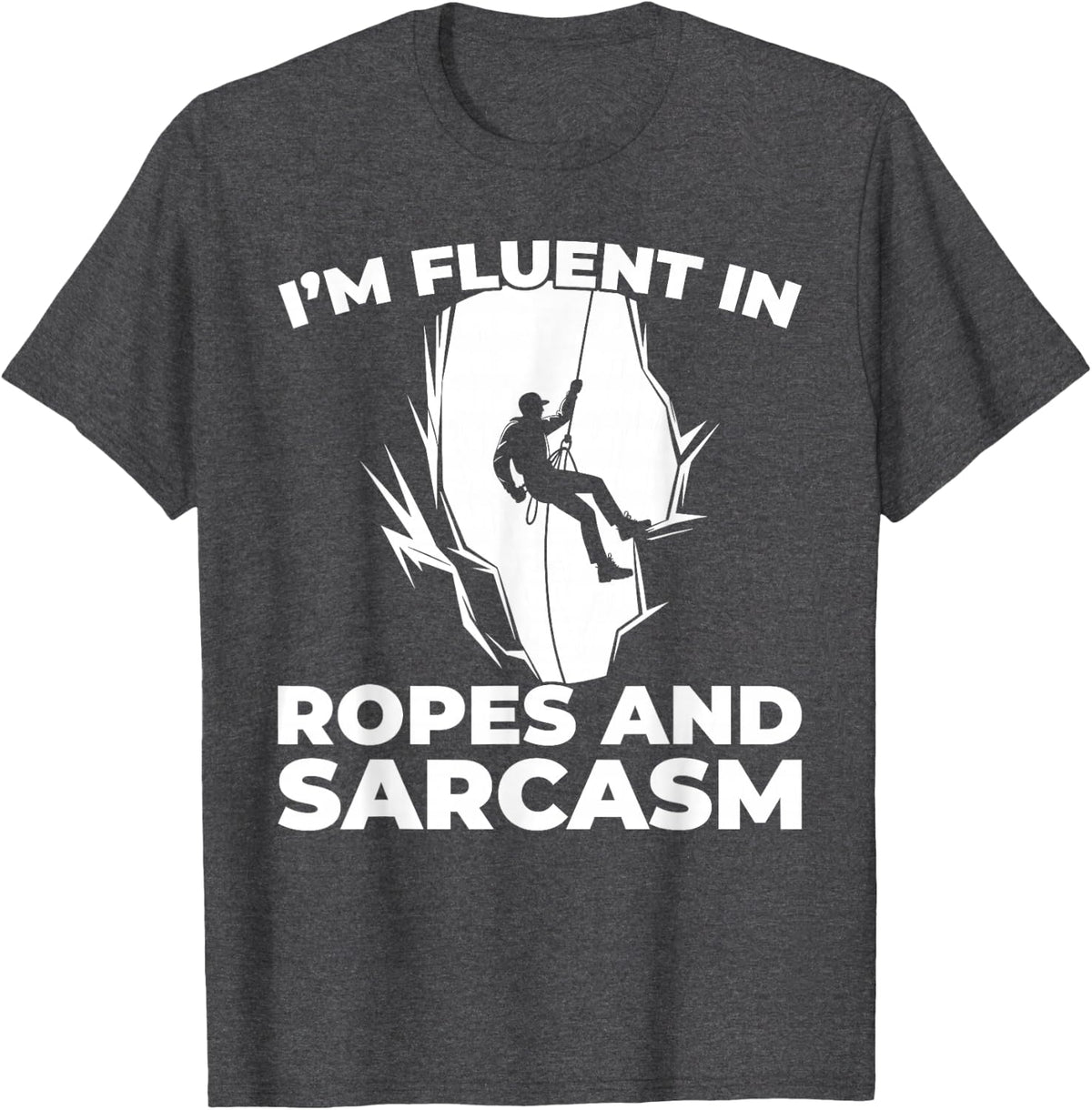 Canyoning Adventure Climbing - Outdoor Canyoning T-Shirt - Dark Heather Grey