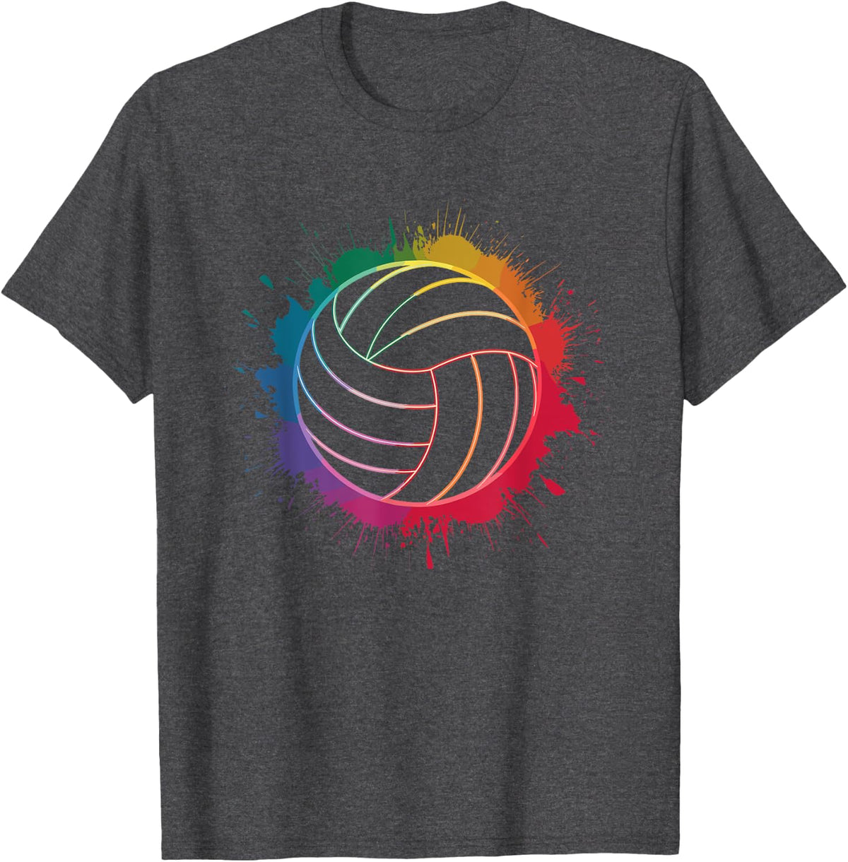 Plain Volleyball Seams Sports for a Volleyball fan T-Shirt - Dark Heather Grey