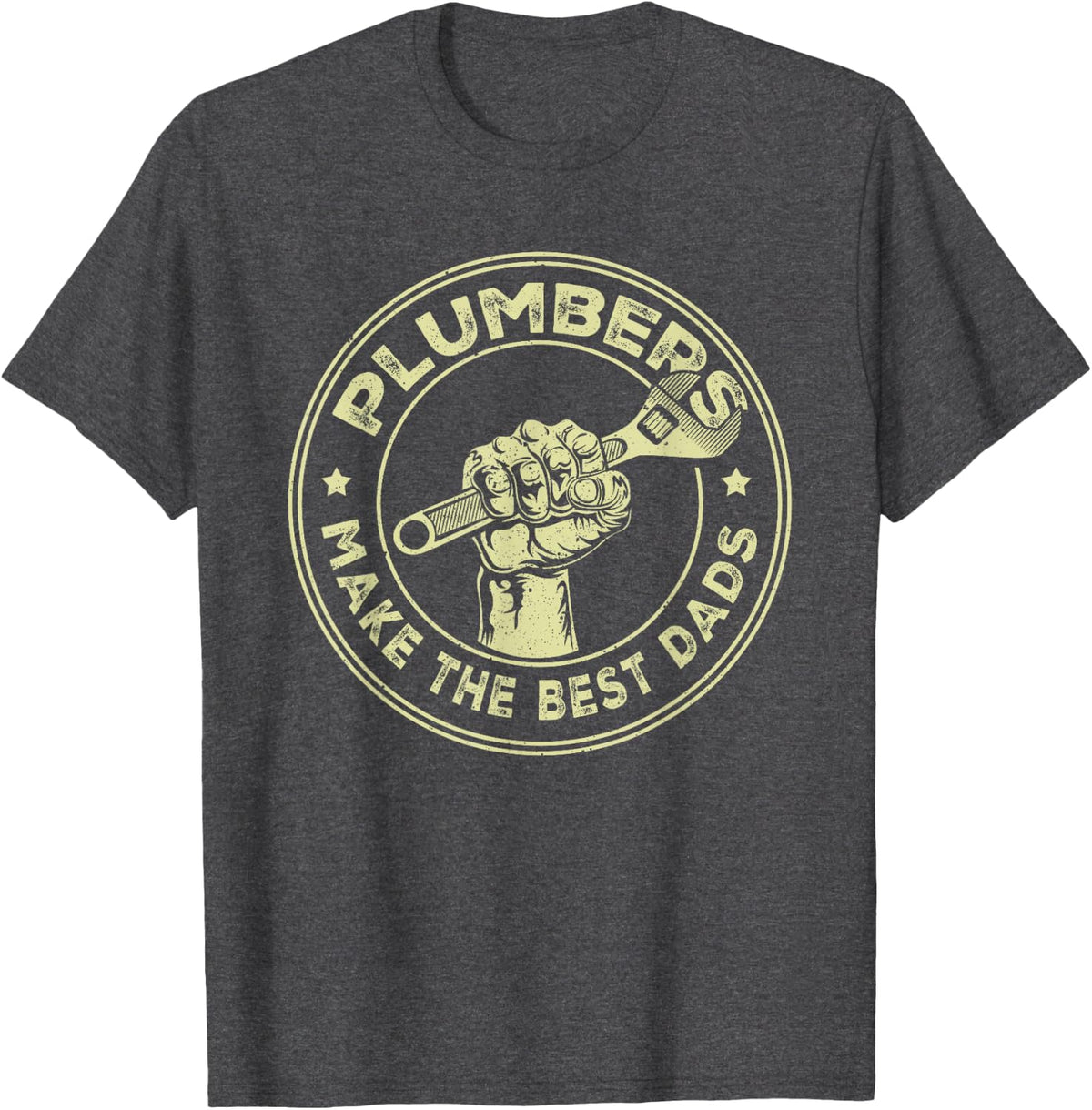 Plumbing Graphic Design Plumber Dad T-Shirt - Dark Heather Grey