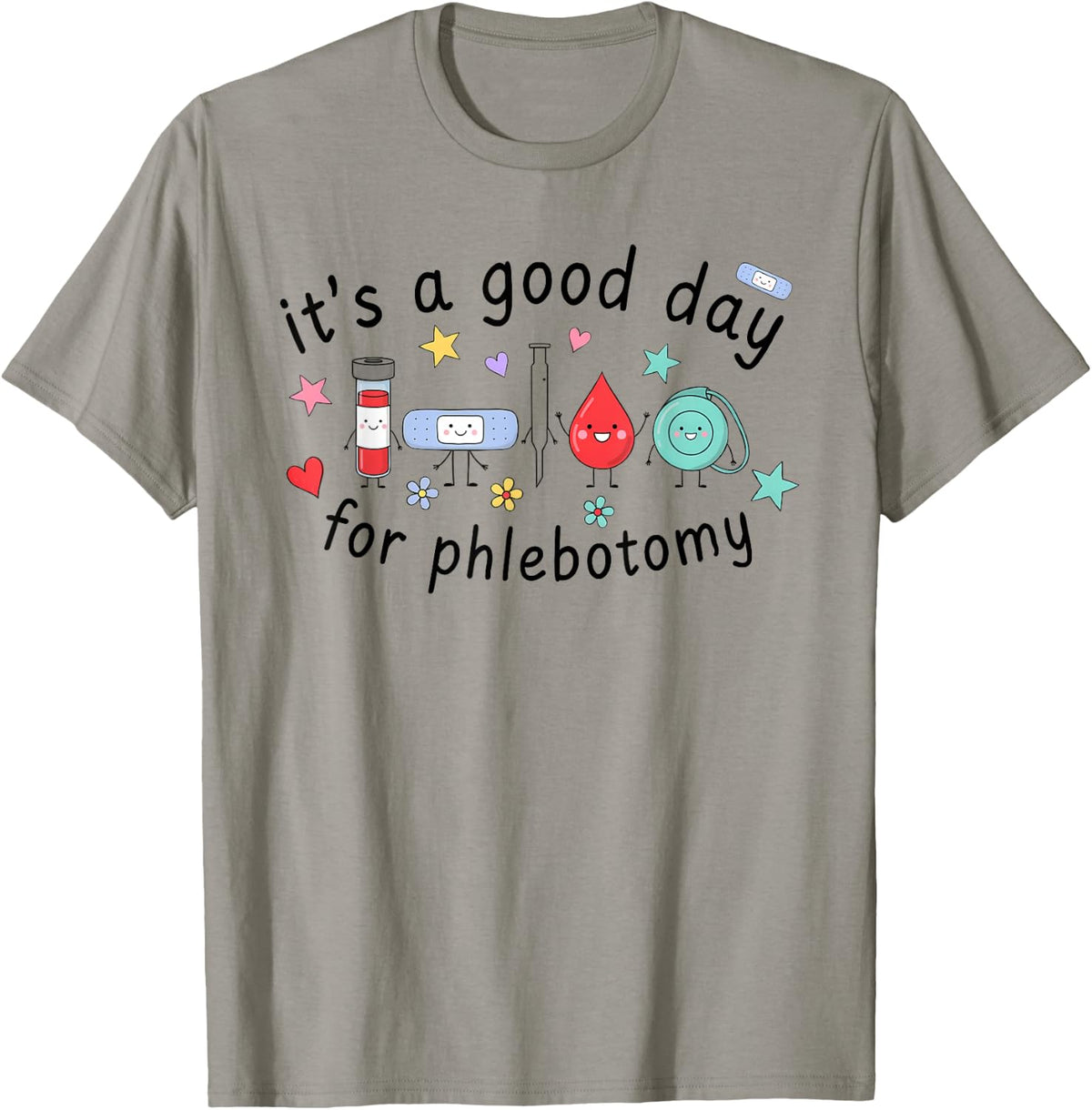 Phlebotomist Venipuncture Specialist Blood Drawer Tech T-Shirt - Slate Grey