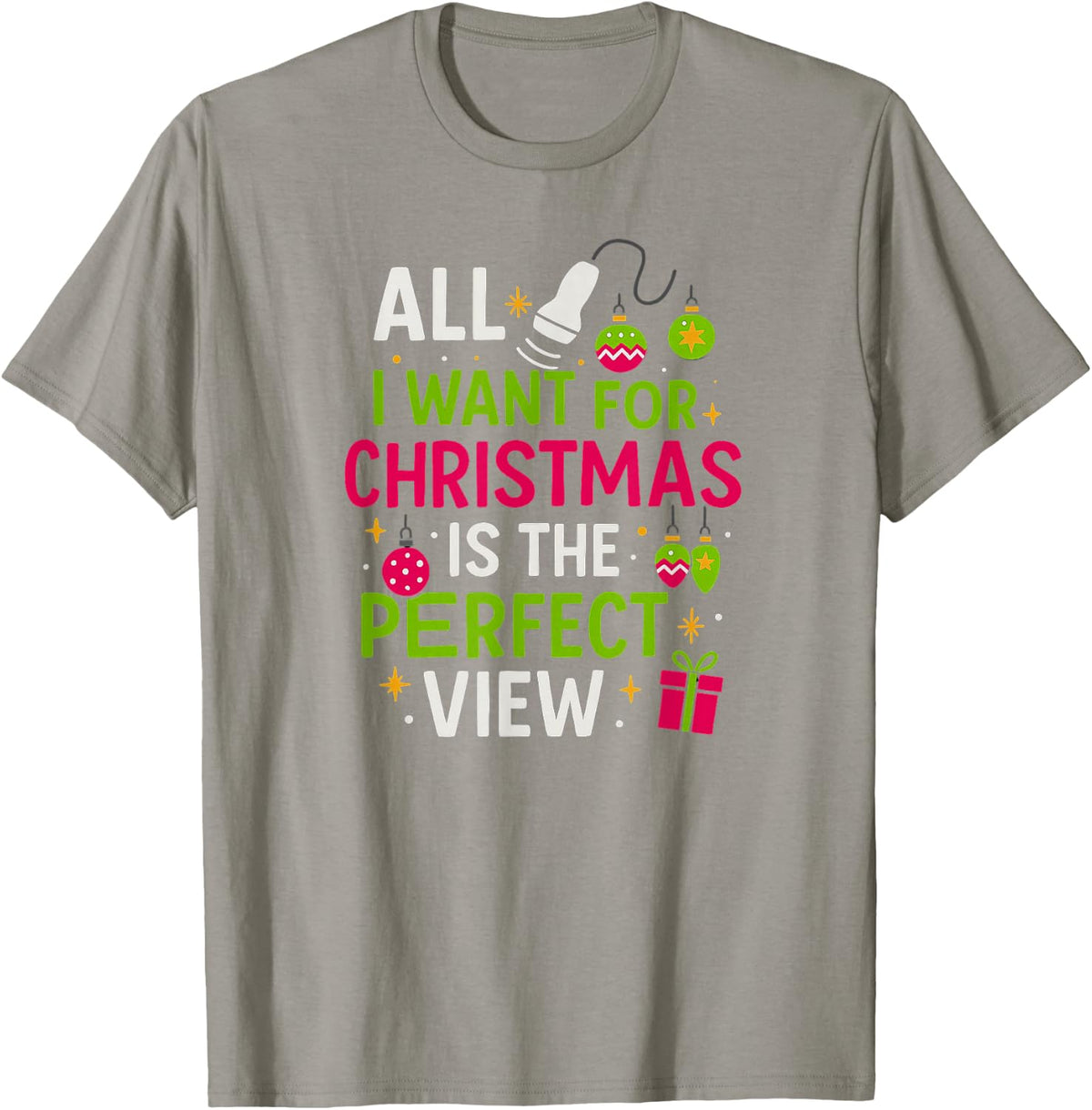 Funny Sonographer Christmas - Holiday Ultrasound Tech T-Shirt - Slate Grey