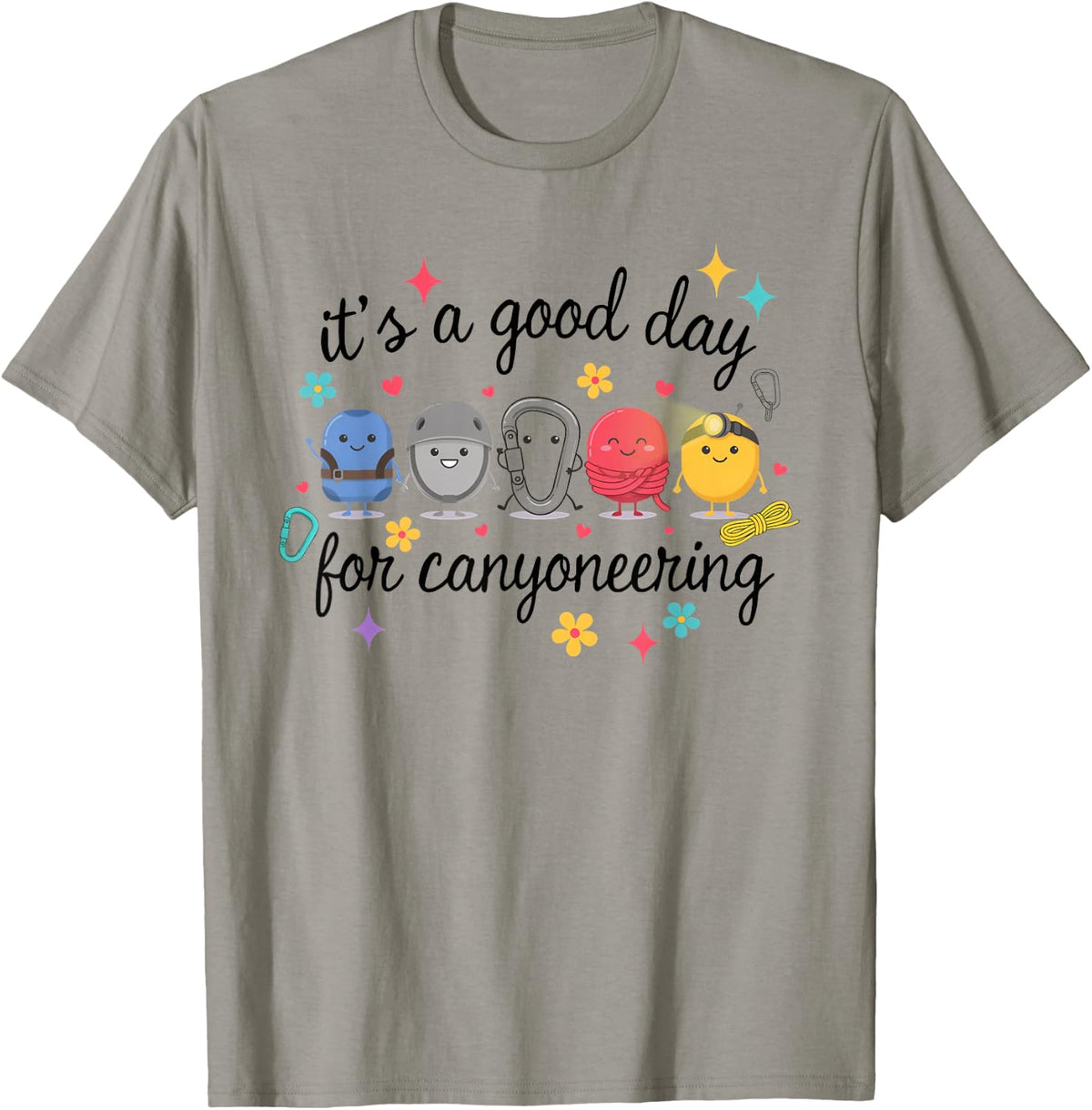 Canyoneering Canyoning Canyon Gorge Walking Exploration T-Shirt - Slate Grey