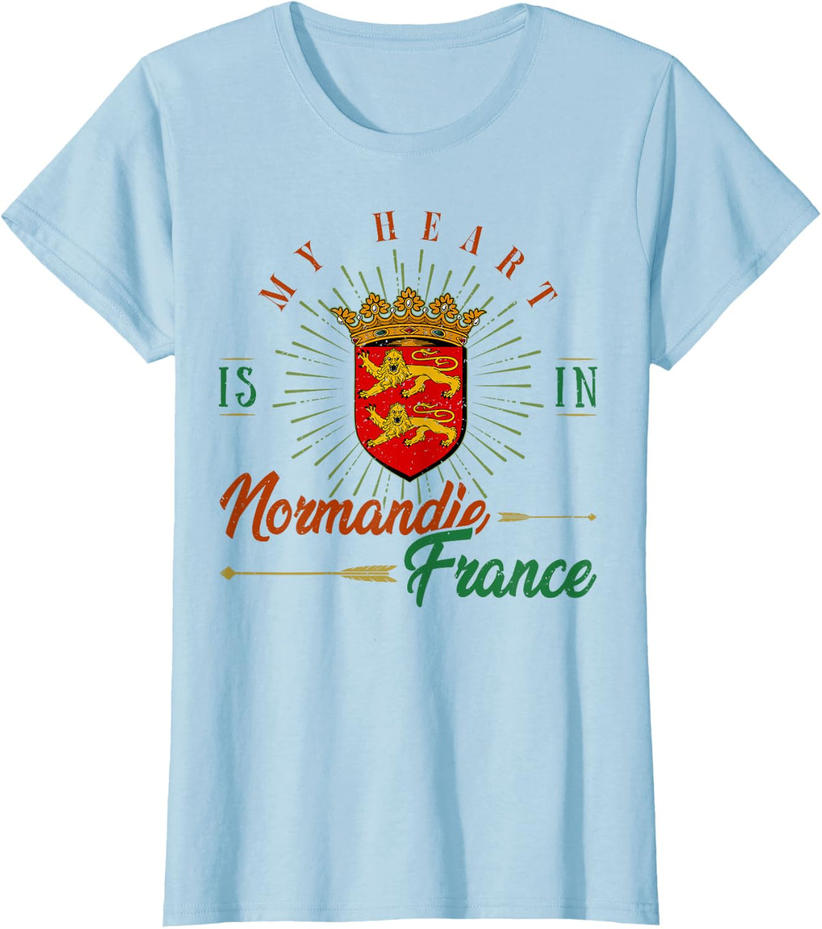 Normandy French region souvenir nation ancestor Norman T-Shirt - Baby Blue
