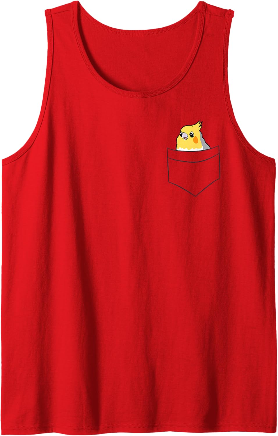 Cute Cockatiel In The Pocket Ashenfallow Cockatiel Tank Top - Red