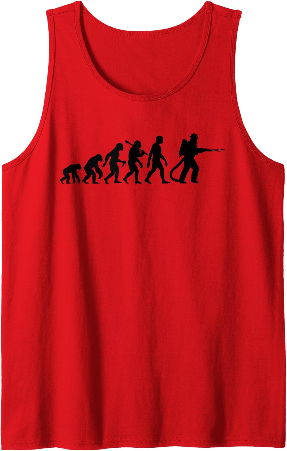 Firefighter Fire Department Evolution for Proud Firefighters Sleeveless Tank Top - Red