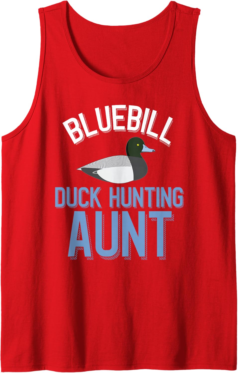 Bluebill Duck Hunting Aunt Sleeveless Tank Top - Red