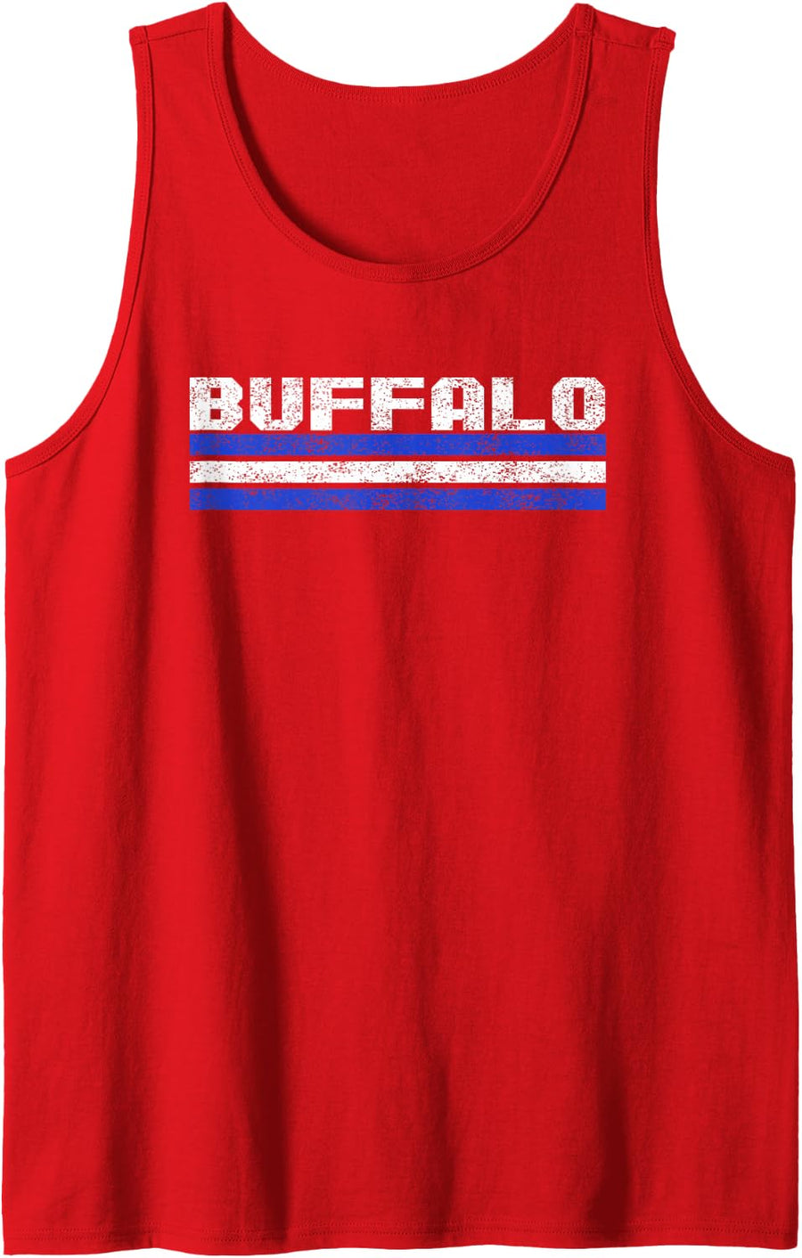 Buffalo New York Retro Vintage Weathered Throwback Tank Top - Red