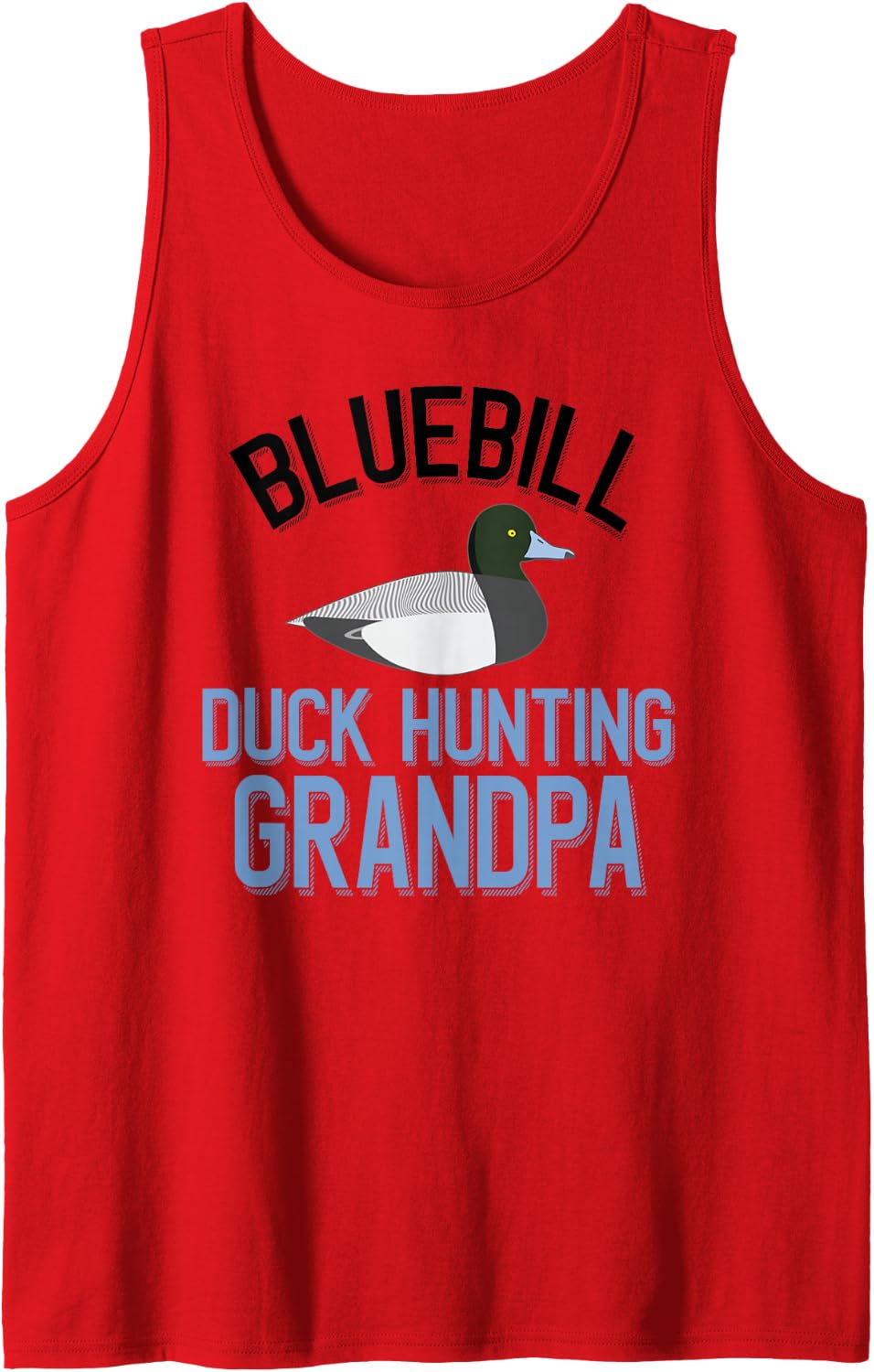 Men's Duck Hunter Bluebill Hunting Grandpa Sleeveless Tank Top - Red