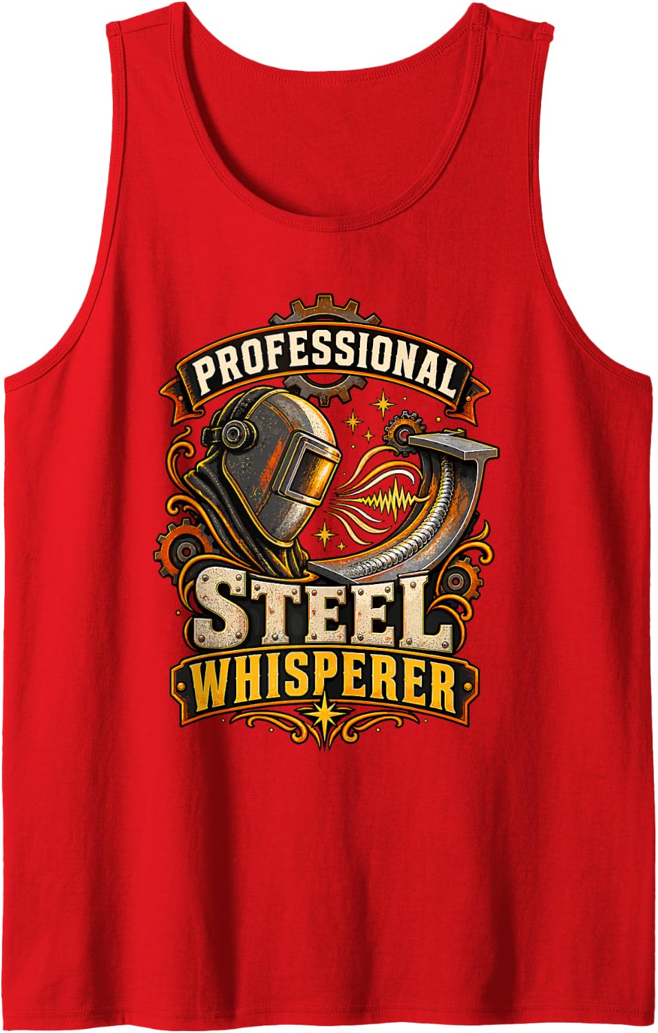 Funny Welding Professional Welder Tank Top - Red