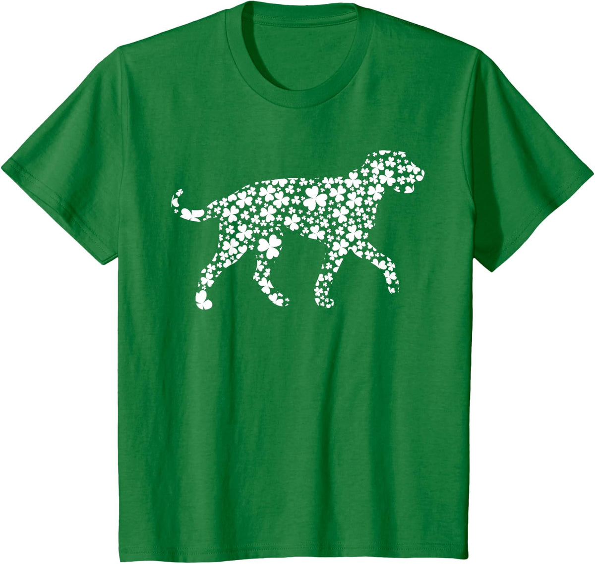 Irish Shamrock Leaf Irish Wolfhound Dog St. Patrick's Day T-Shirt - Kelly Green