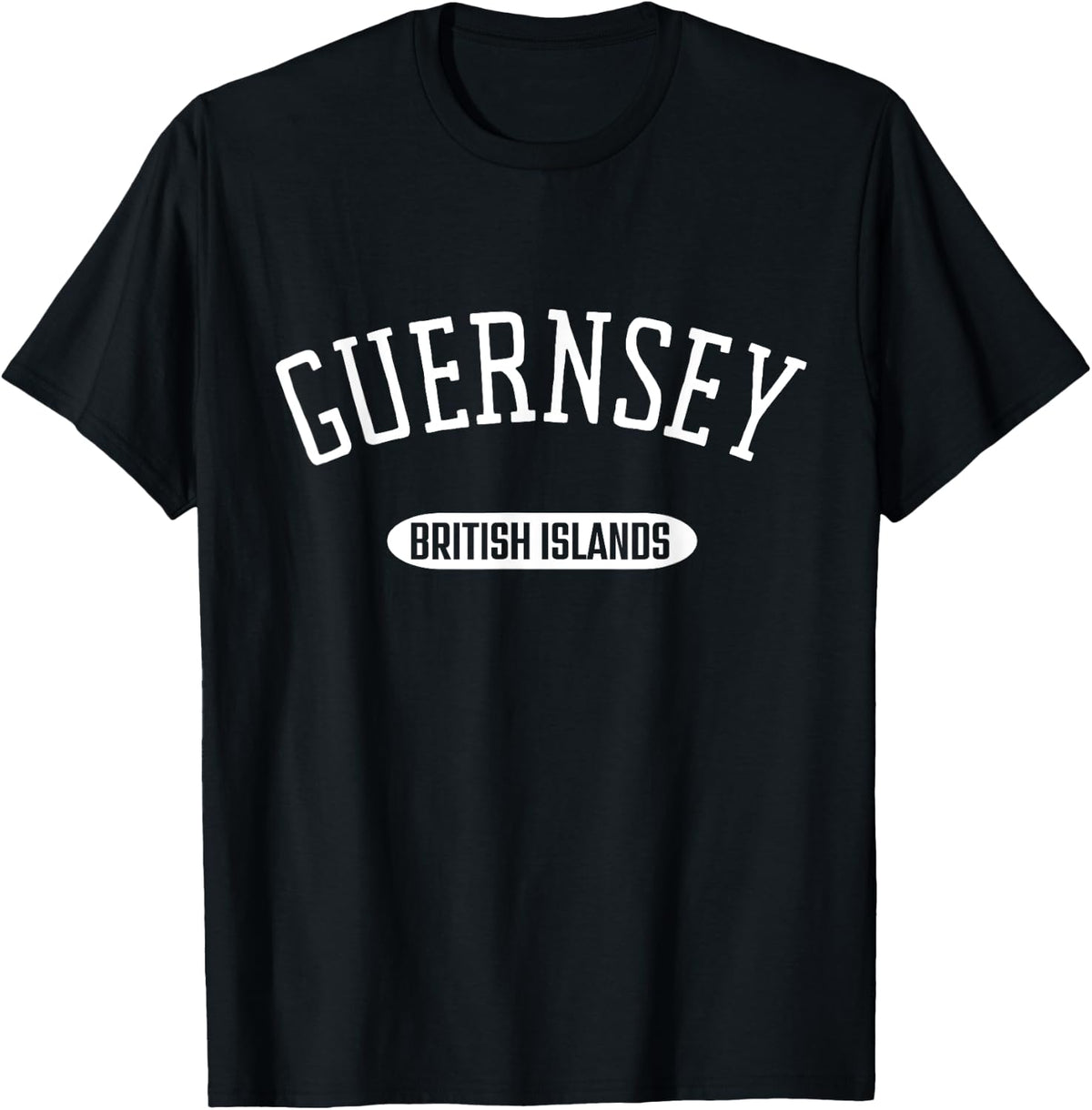 Guernsey Shirt Classic Style Guernsey British Islands T-Shirt - Black