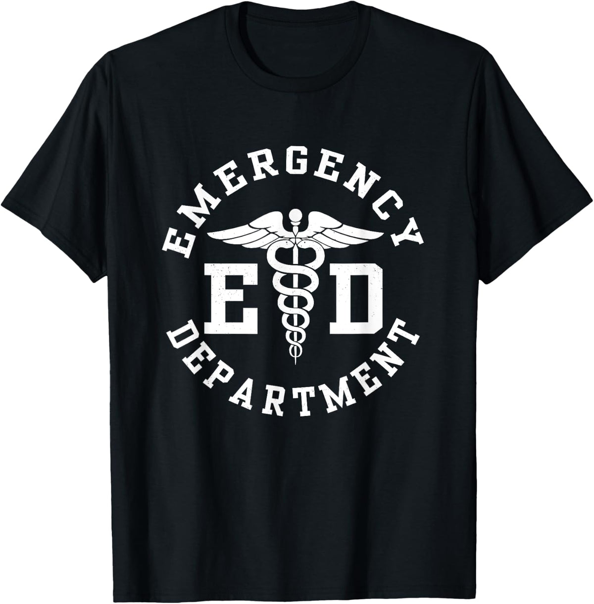 Care Giver RN Emergency Nurse Graduation ED Techs Department T-Shirt - Black