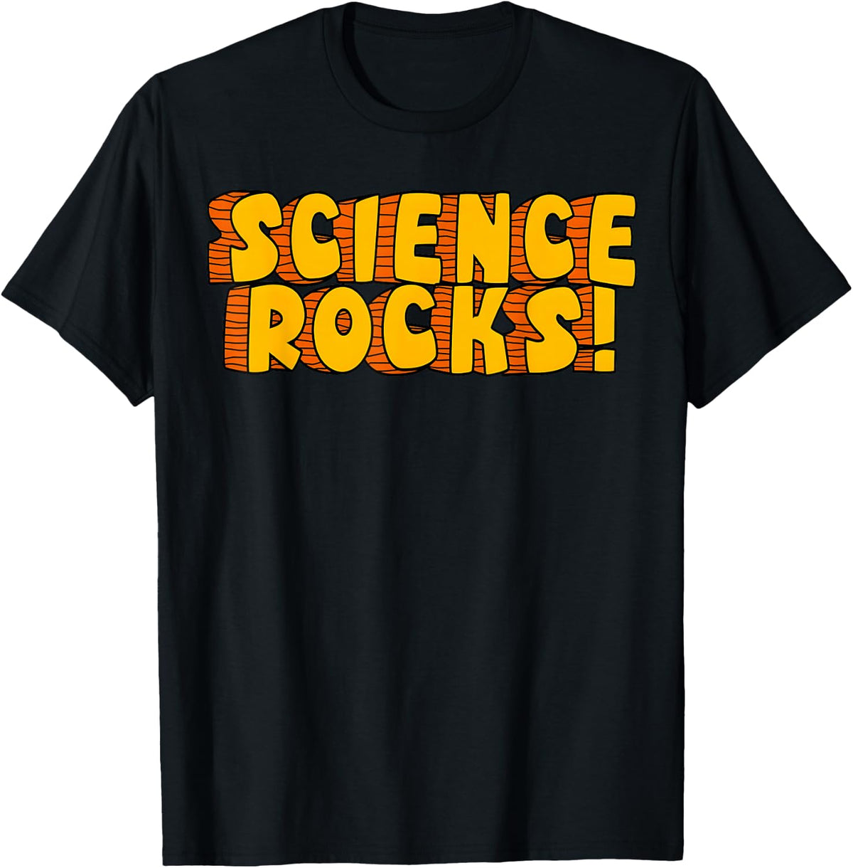 Science Rocks Retro STEM Teacher Science Nerd Joke T-Shirt - Black