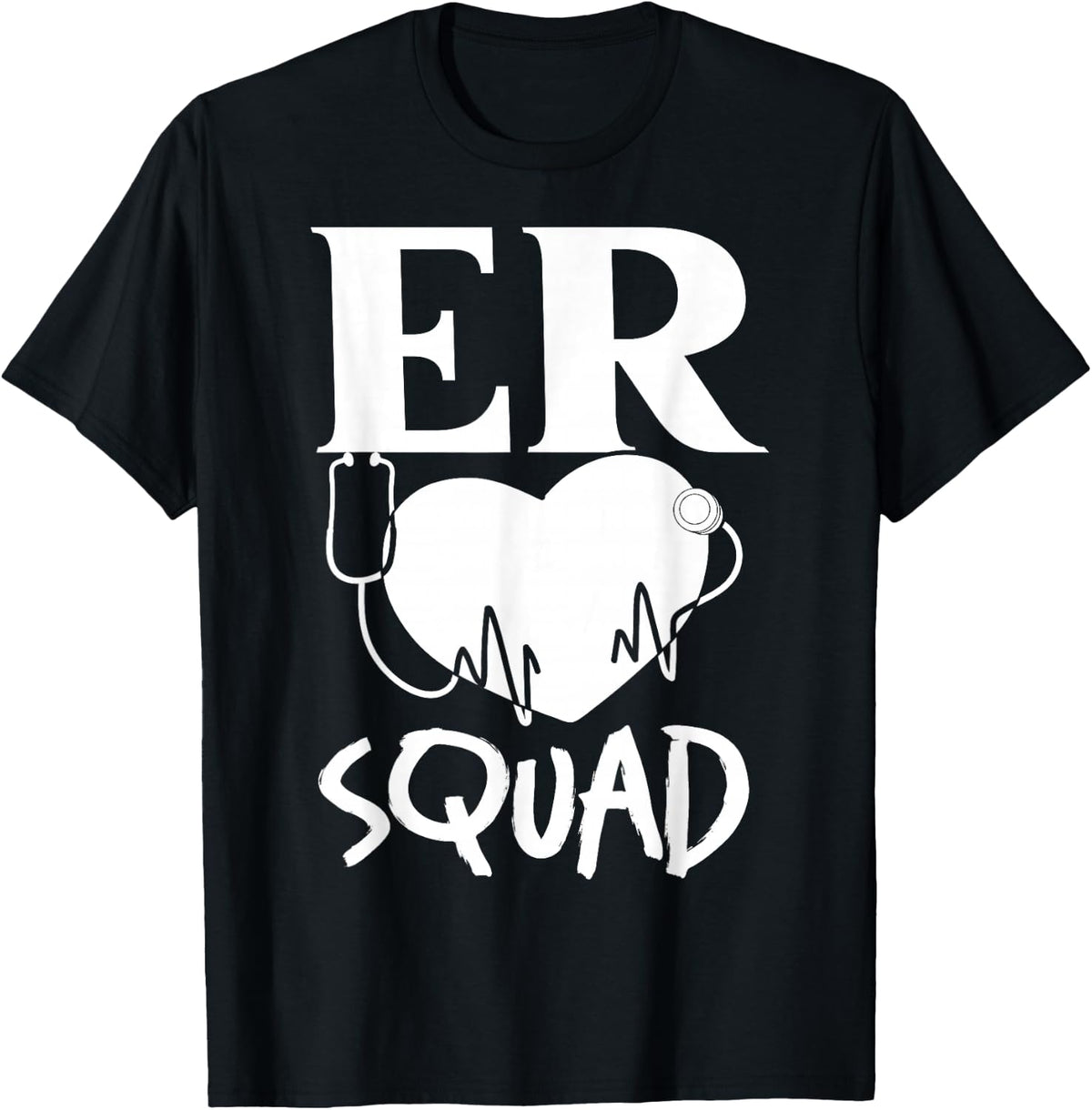 Emergency Medical Technician ER Nurse Department T-Shirt - Black