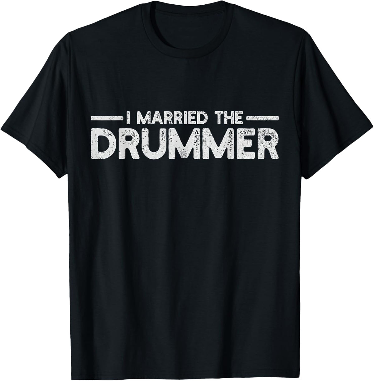Drummer Husband Wife T-Shirt - Black