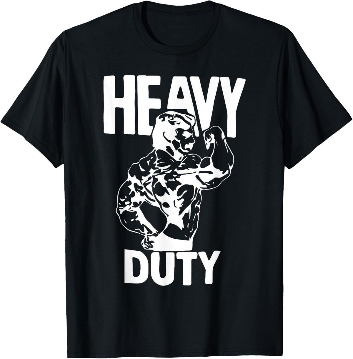 Heavy Duty Lift Heavy Get Big Weightlifting Love Gym Fitness T-Shirt - Black