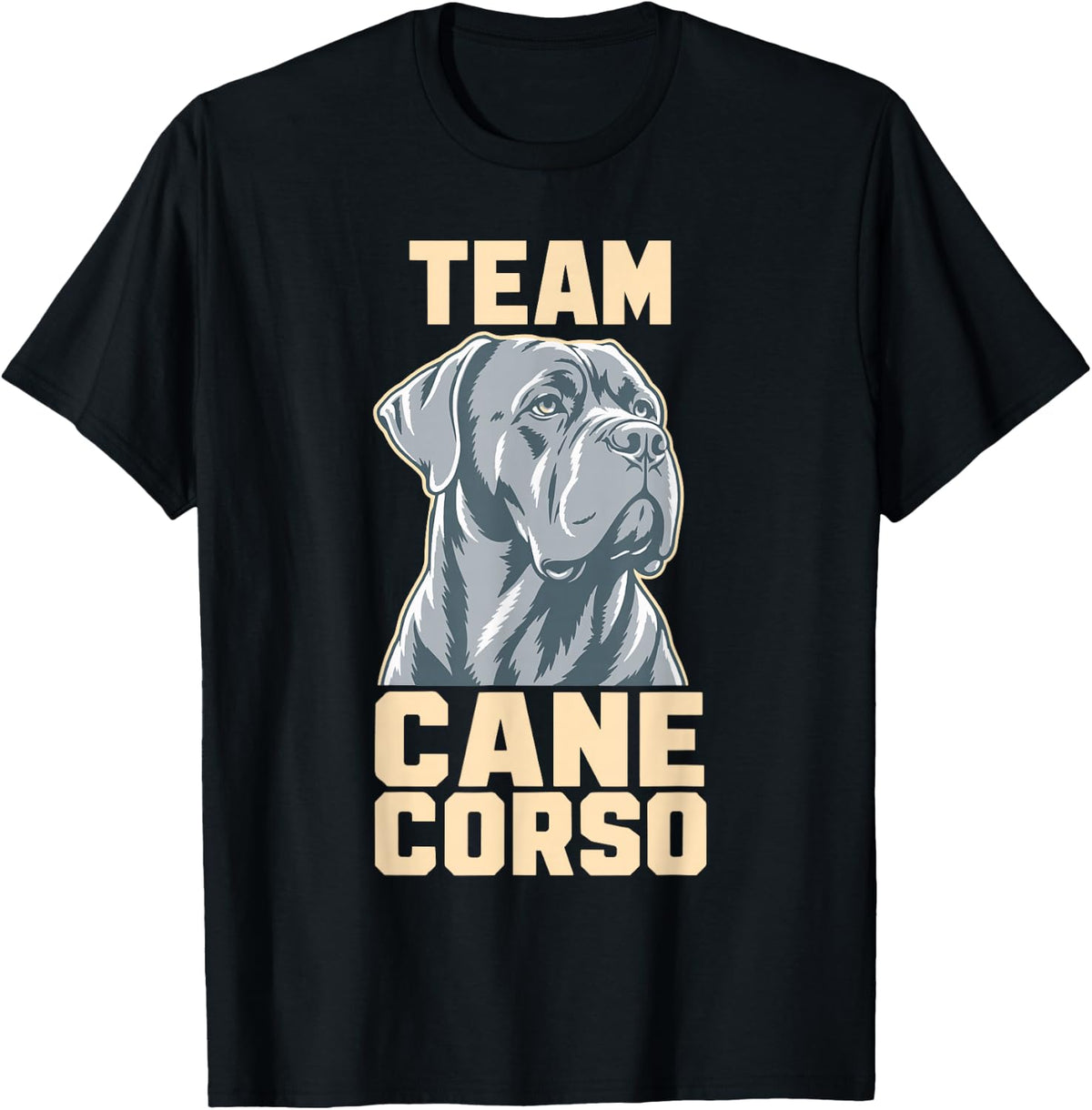Team Cane Corso Dog Breed Portrait T-Shirt - Black