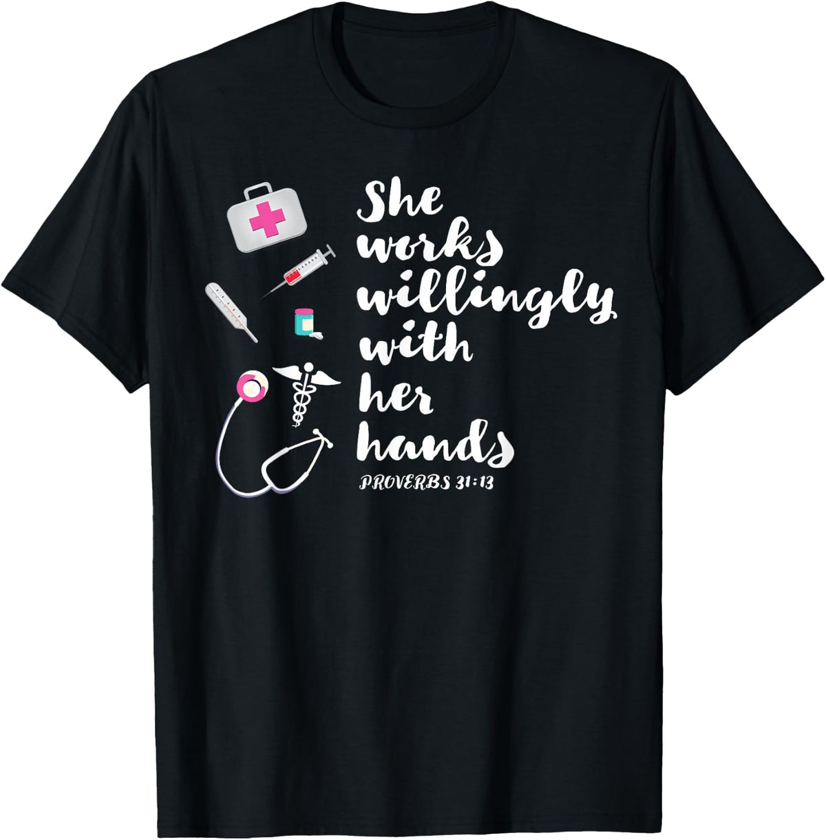 Cute Stethoscope Nurse Shirt, Nurse Practitioner Nurse Grade T-Shirt - Black