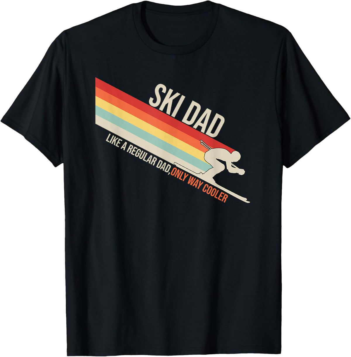 Ski Dad Funny Skiing Winter T-Shirt - Black