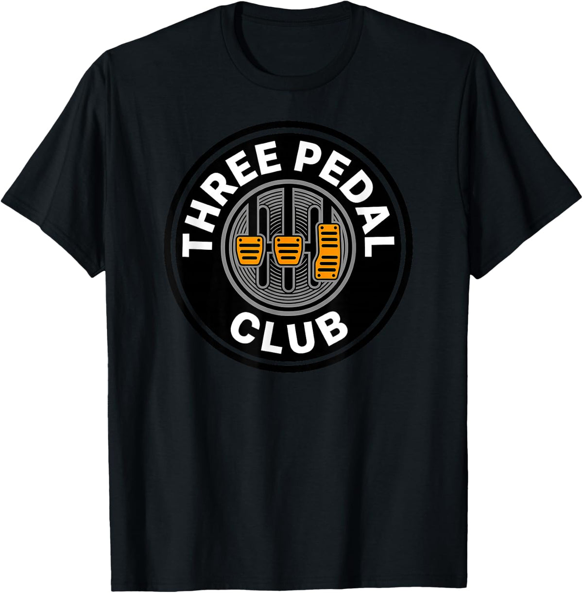 Manual Transmission Three Pedal Club Car Enthusiast T-Shirt - Black