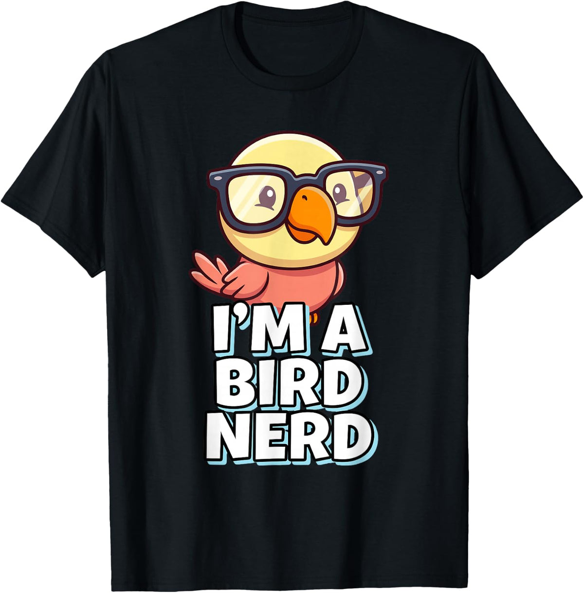 Bird Birding Nerd Birder Birdwatching Backyard Birds T-Shirt - Black
