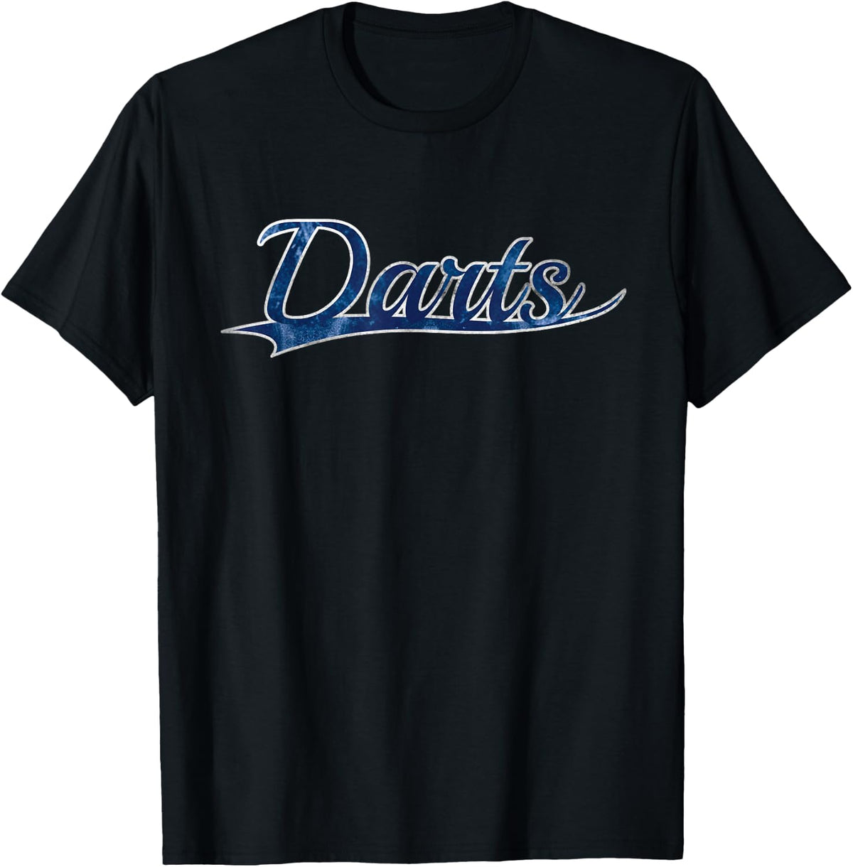 Darts Pub Game Bar Sports Vintage Varsity Throwback Style T-Shirt - Black