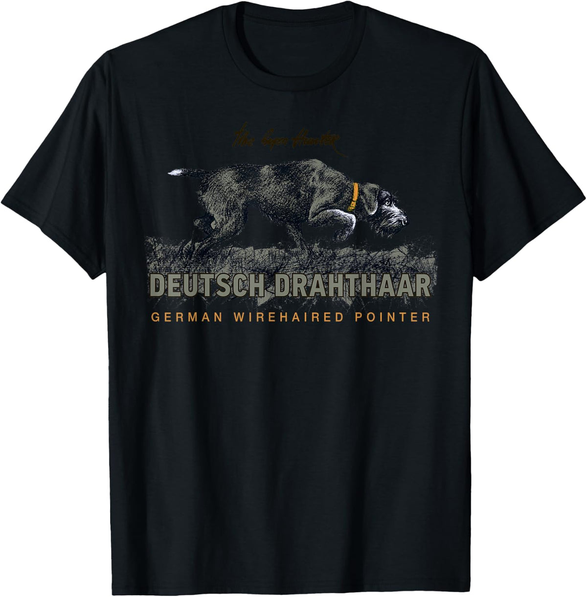 German Wirehaired Pointer T-Shirt Deutsch Drahthaar T-Shirt - Black