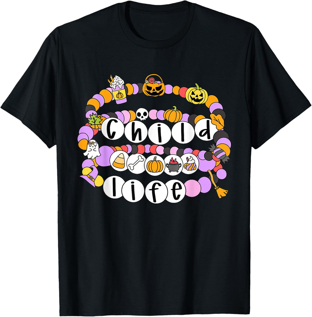 Bracelet Child Life Specialist CCLS CLS Therapy Halloween T-Shirt - Black