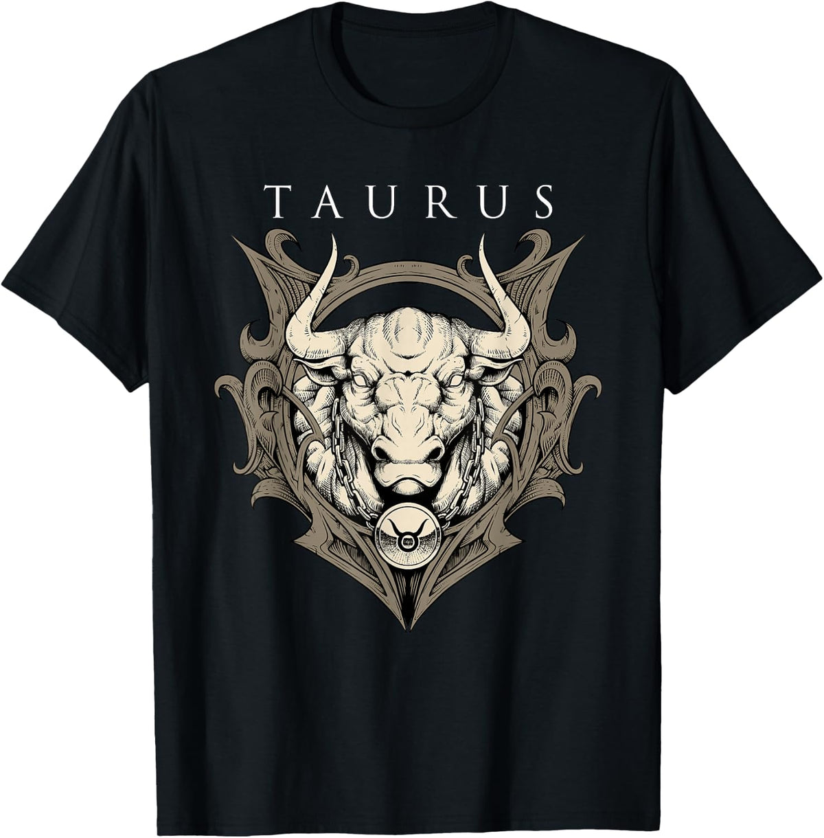 Taurus Zodiac Sign T-shirt Birthday April to May T-Shirt - Black