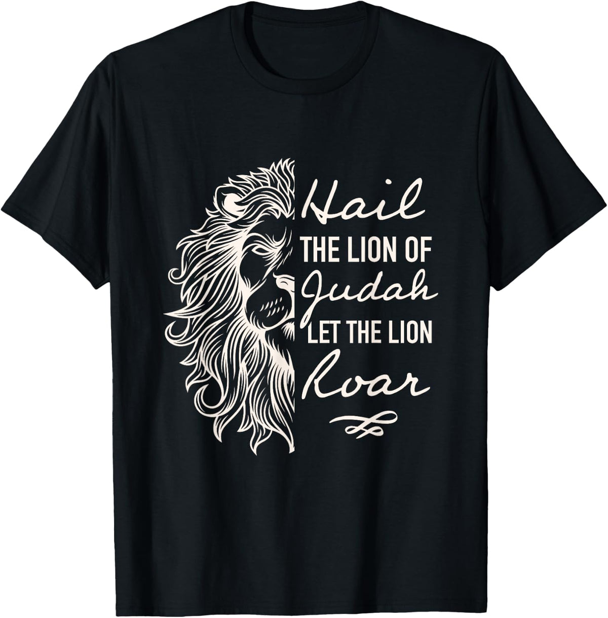 Hail the Lion of Judah T-Shirt - Black