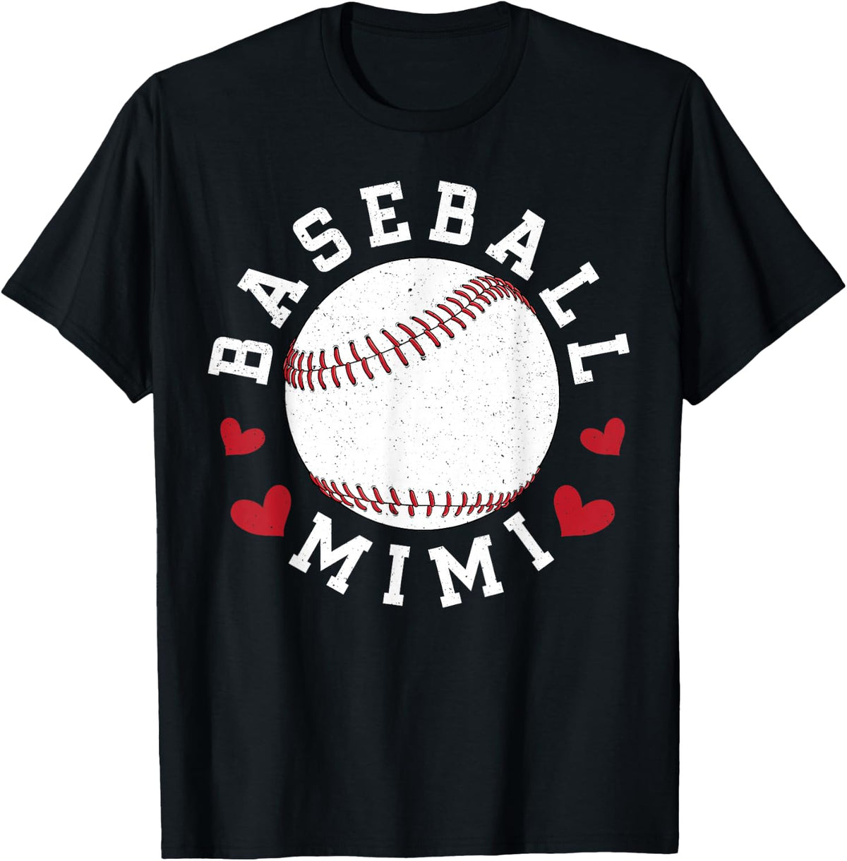 Baseball Mimi Grandma Mimi Of A Baseball Player Mimi T-Shirt - Black