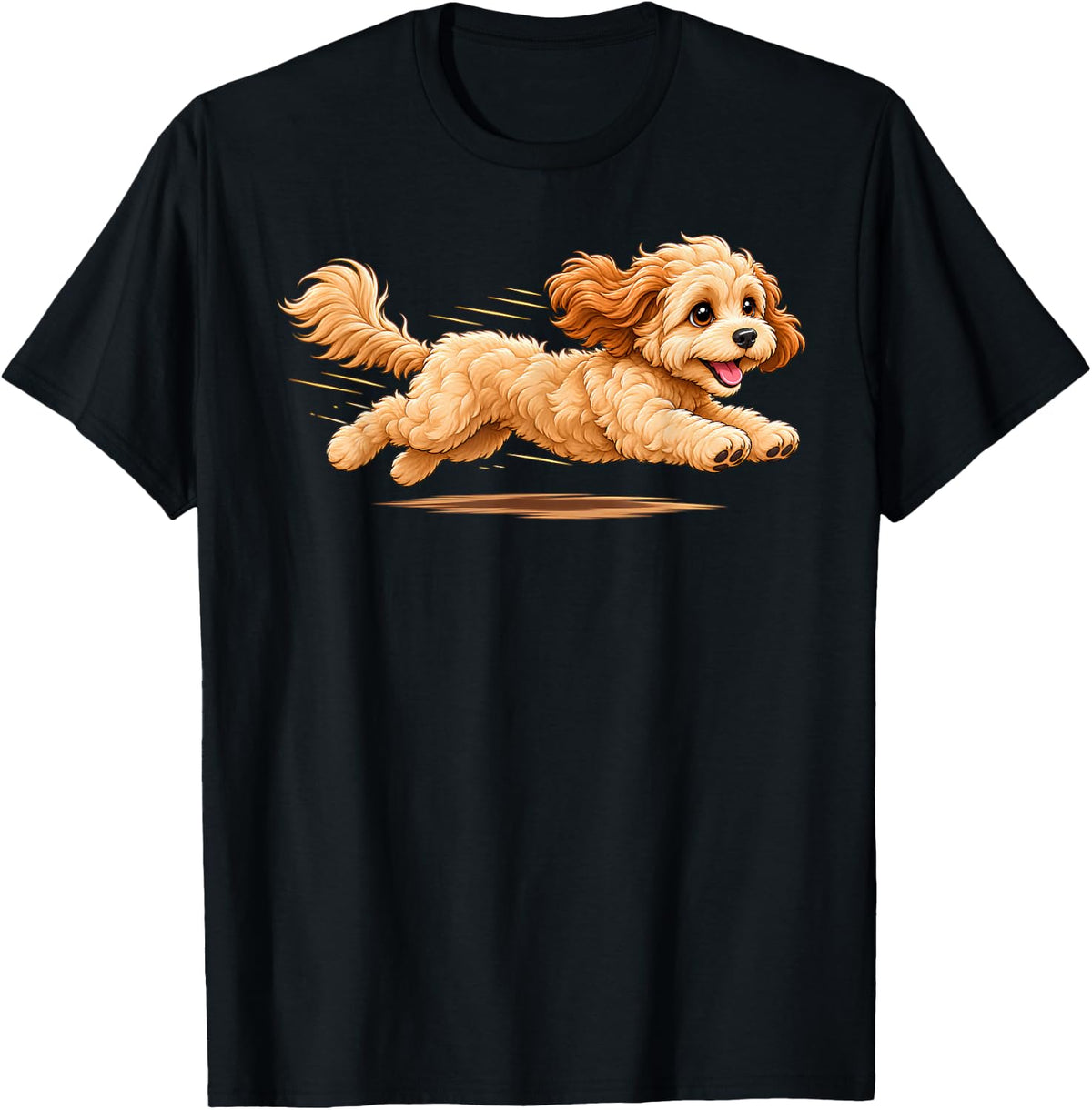 Running Cavapoo Dog Mom Pet Lovers Owner Cute Dog Lover T-Shirt - Black