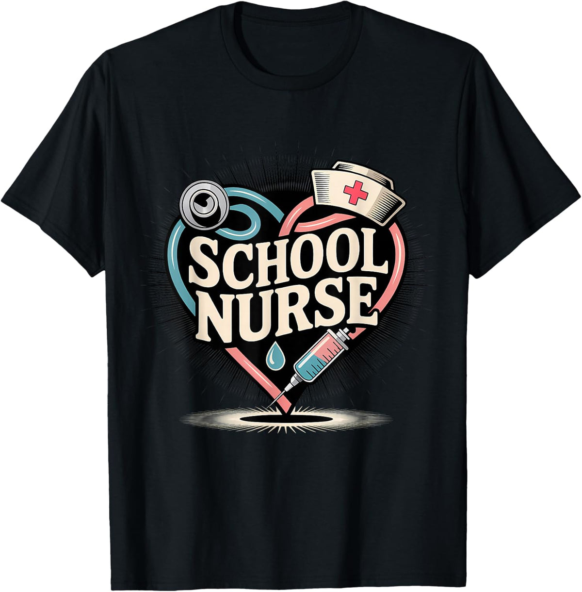 School Nurse Nurse Week Appreciation Day Medical Nursing T-Shirt - Black