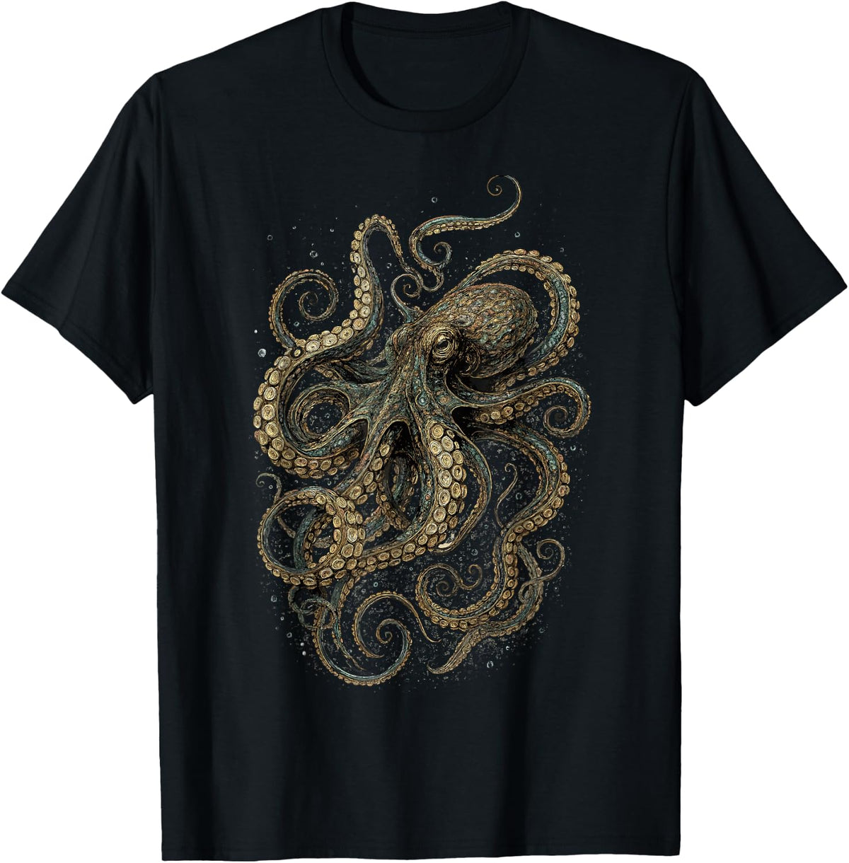 Octopus for Men, Women, and Kids T-Shirt - Black